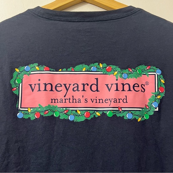 Vineyard Vines Men’s M Blue Crew Neck Martha’s Vineyard Cotton Long Sleeve Shirt - Picture 5 of 7